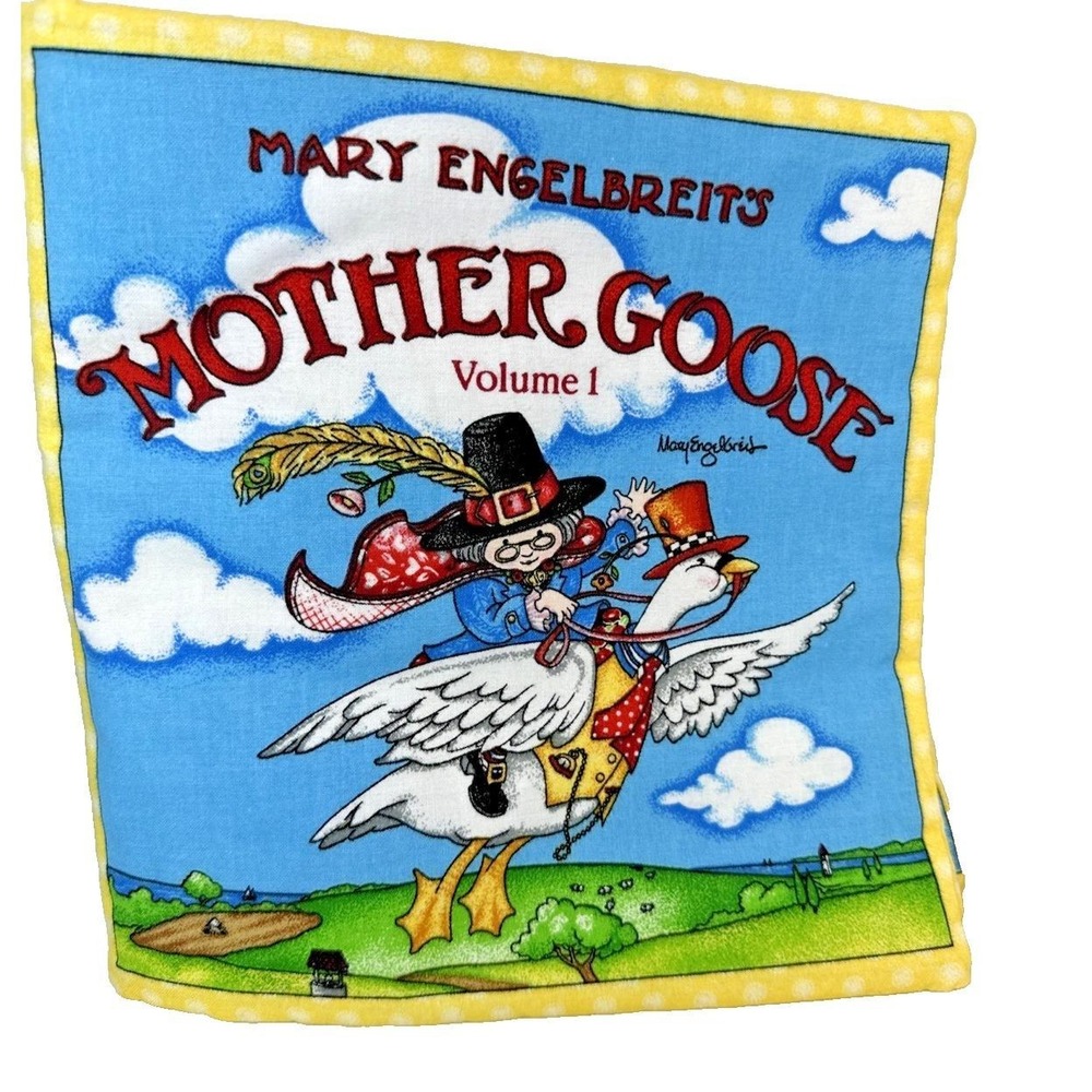 Vintage Mary Engelbreit Mother Goose Vol 1 Cloth Soft Baby Book Nursery Rhymes